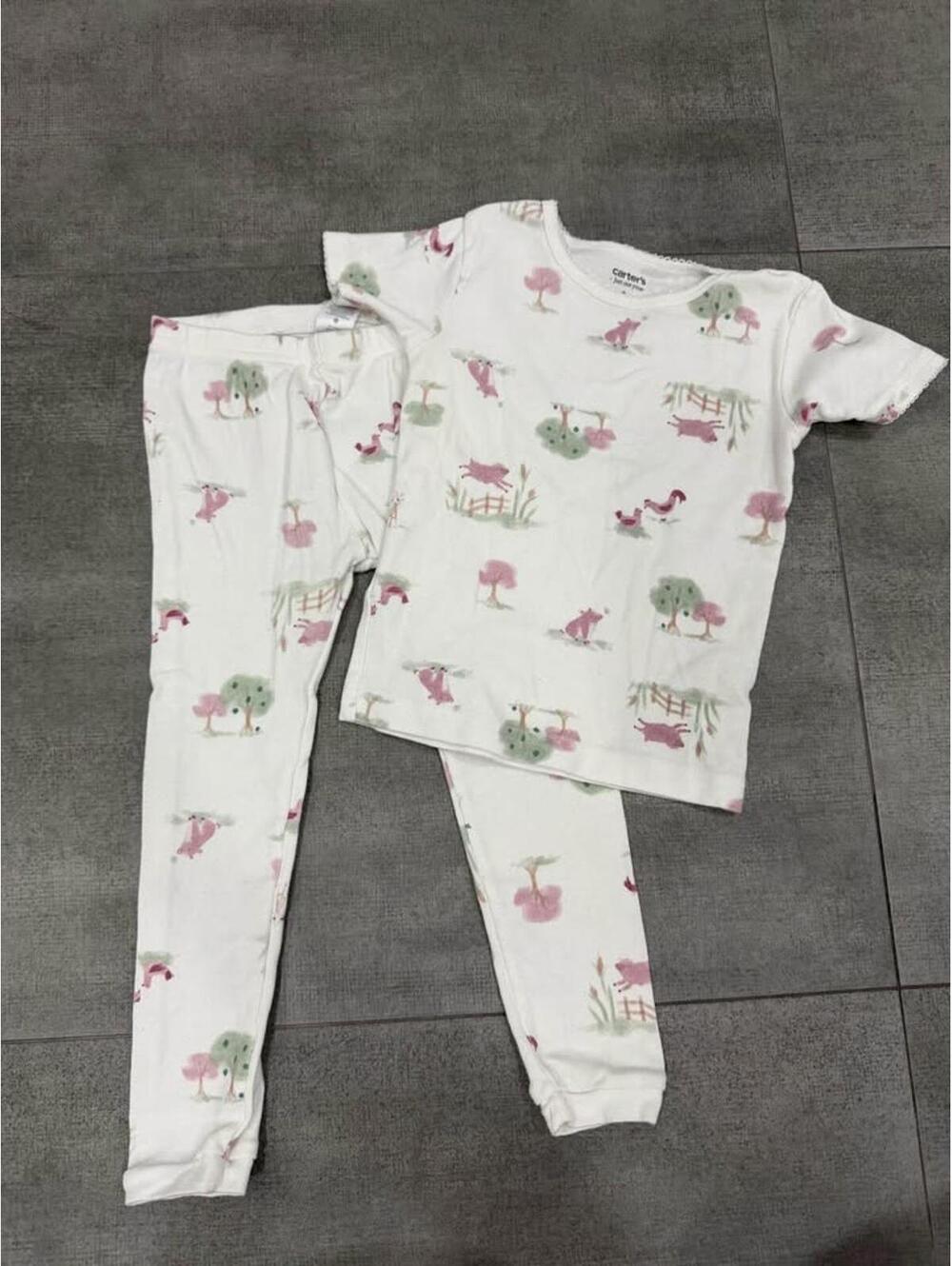 2t • Carter's • Baby Toddler Girl • PJs Animal Tree Pattern